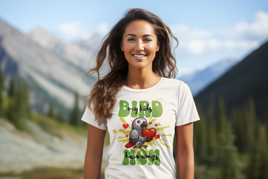 Parrot mom t shirt african grey, Unisex Heavy Cotton Tee