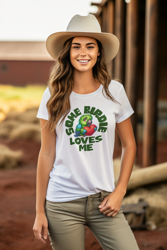 Some birdie loves me Amazon Parrot Unisex Ultra Cotton Tee