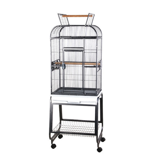 Bird Cage, Open FlatTop with Plastic Base, 22" X 17" X 66"