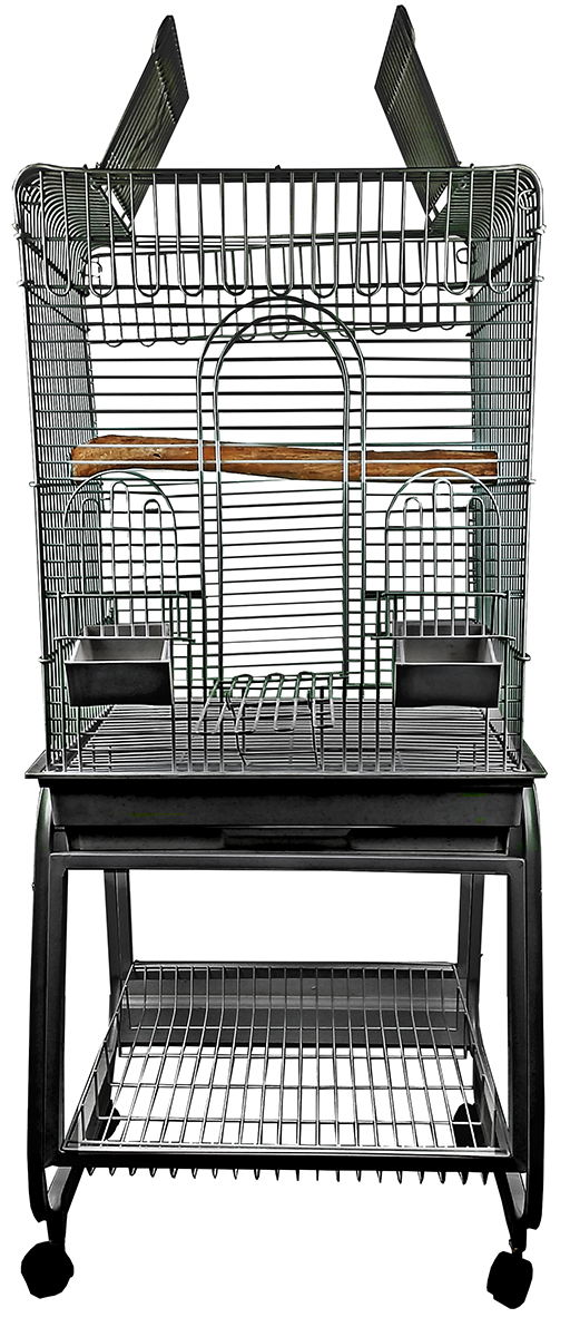 Bird cage, Open FlatTop with Plastic Base 22"X 18" X 62"