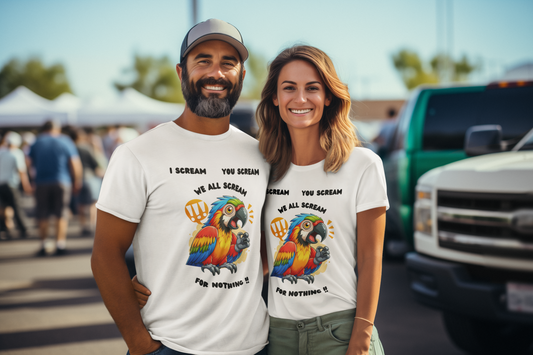 Macaw screaming Unisex Heavy Cotton Tee, macaw t shirt, fun parrot t shirt